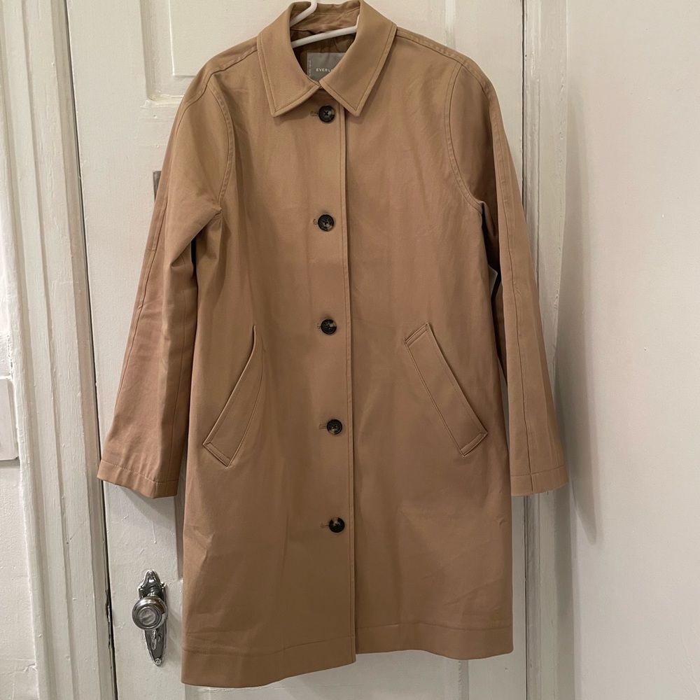 Everlane Mac Coat in Cornstalk, size M